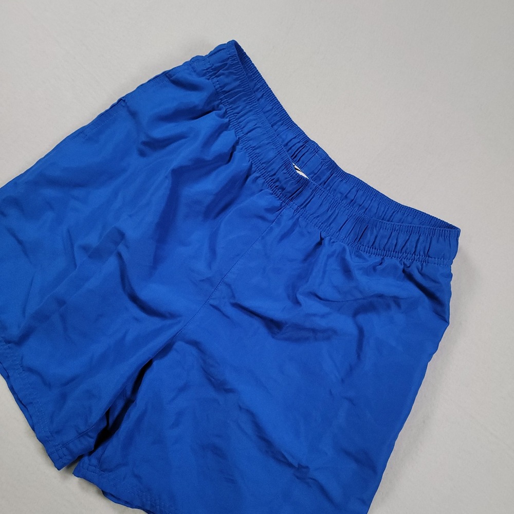 Nike Athletic Shorts Mens Large Blue Solid Regular Fit Polyester Gym Running